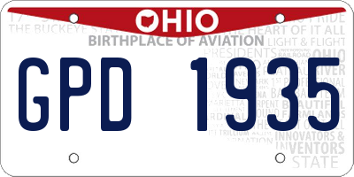 OH license plate GPD1935