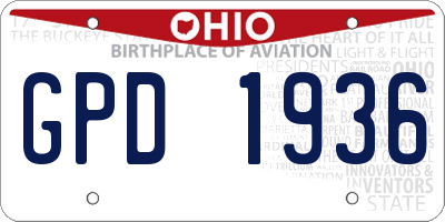 OH license plate GPD1936