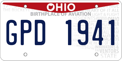 OH license plate GPD1941