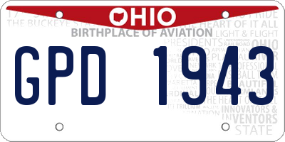 OH license plate GPD1943