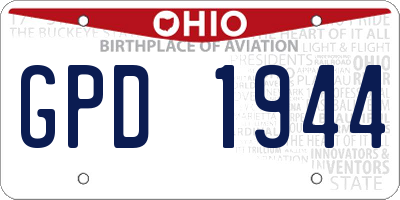 OH license plate GPD1944