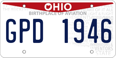 OH license plate GPD1946