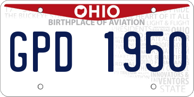 OH license plate GPD1950