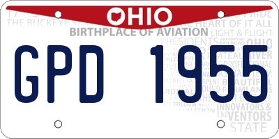 OH license plate GPD1955