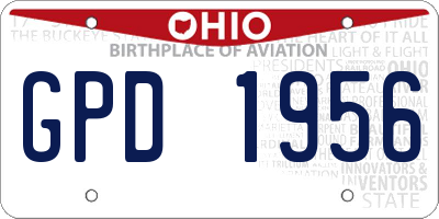 OH license plate GPD1956