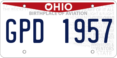 OH license plate GPD1957