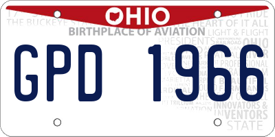 OH license plate GPD1966