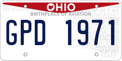 OH license plate GPD1971