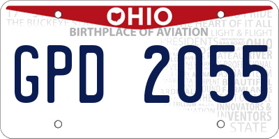 OH license plate GPD2055