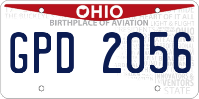 OH license plate GPD2056