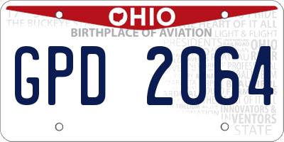 OH license plate GPD2064