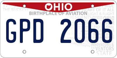 OH license plate GPD2066