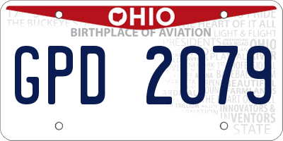 OH license plate GPD2079