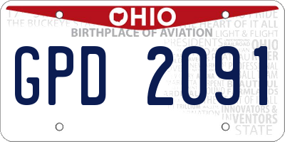 OH license plate GPD2091
