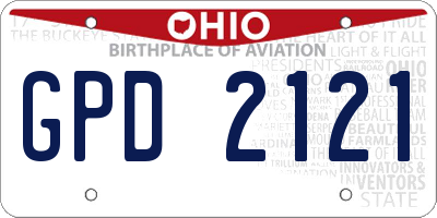 OH license plate GPD2121