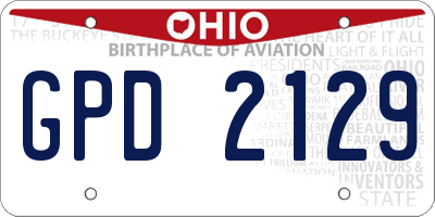 OH license plate GPD2129