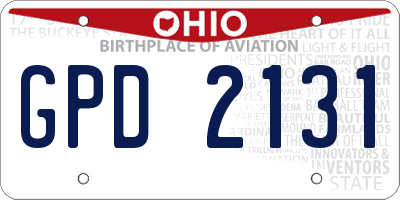 OH license plate GPD2131