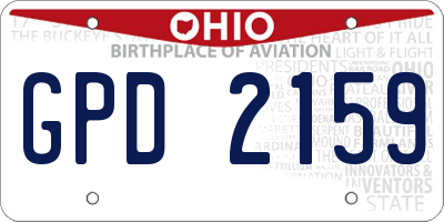 OH license plate GPD2159