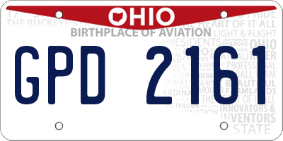 OH license plate GPD2161