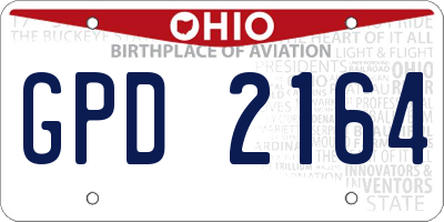 OH license plate GPD2164