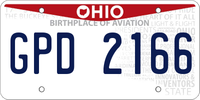 OH license plate GPD2166