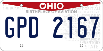 OH license plate GPD2167