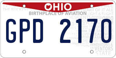 OH license plate GPD2170