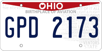 OH license plate GPD2173