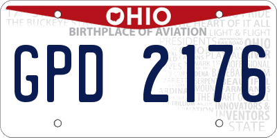 OH license plate GPD2176