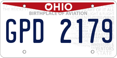 OH license plate GPD2179