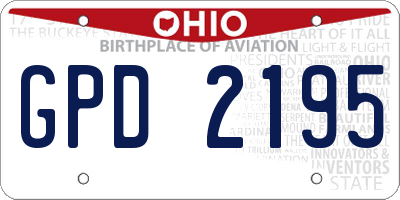 OH license plate GPD2195