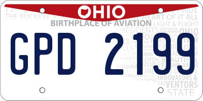 OH license plate GPD2199