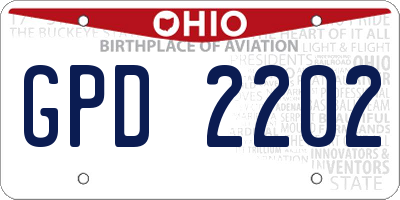 OH license plate GPD2202