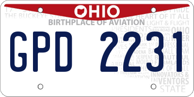 OH license plate GPD2231