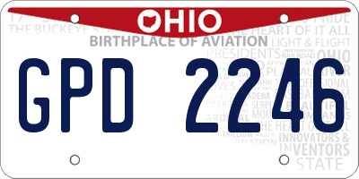OH license plate GPD2246
