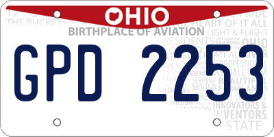 OH license plate GPD2253