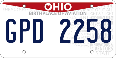 OH license plate GPD2258