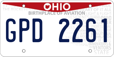 OH license plate GPD2261