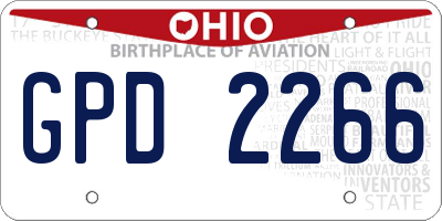 OH license plate GPD2266