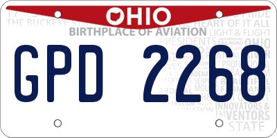 OH license plate GPD2268