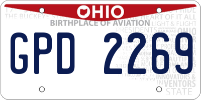 OH license plate GPD2269
