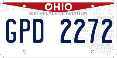 OH license plate GPD2272