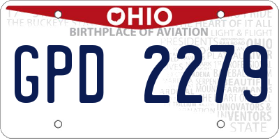 OH license plate GPD2279