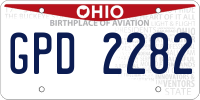 OH license plate GPD2282