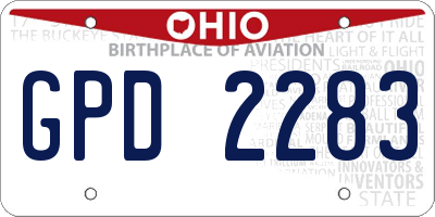 OH license plate GPD2283