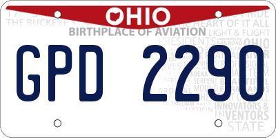 OH license plate GPD2290