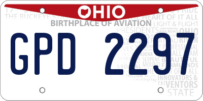 OH license plate GPD2297
