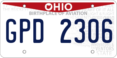 OH license plate GPD2306