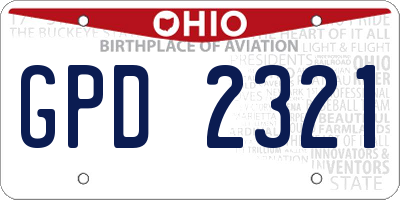 OH license plate GPD2321