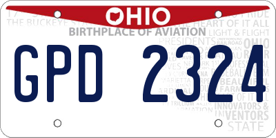 OH license plate GPD2324
